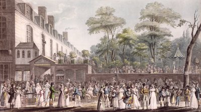 Promenade in the Turkish Garden, Boulevard du Temple, 1810 by Jean Pierre Marie Jazet